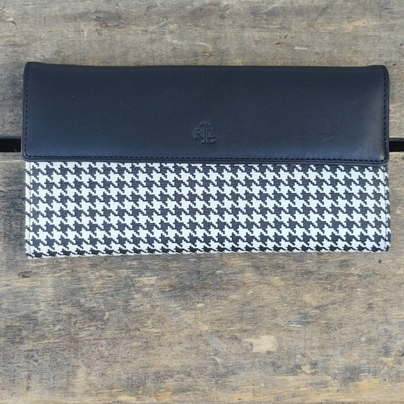 New! Vintage Ralph Lauren houndstooth wallet - Picture 4 of 6